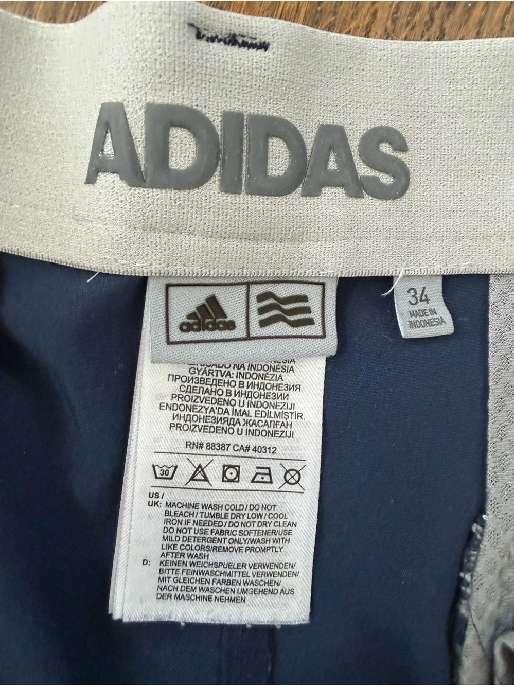 2-pack adidas Men's Navy & Gray Flat Front Performance Shorts | Lot of 2